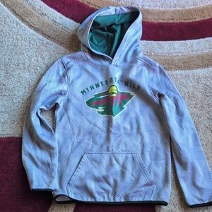 NHL Minnesota Wild Kids Hoodie - Gray and Green
